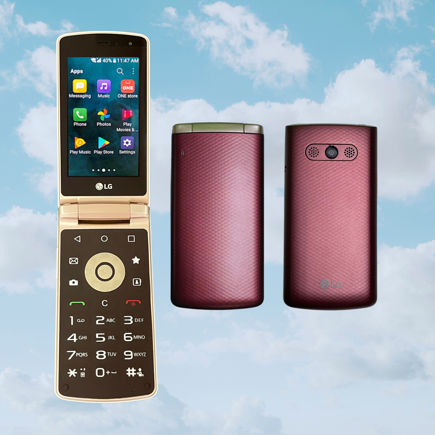 LG Smart Folder X100S – entsperrt – Klapp-Smartphone mit Android 7.1.2