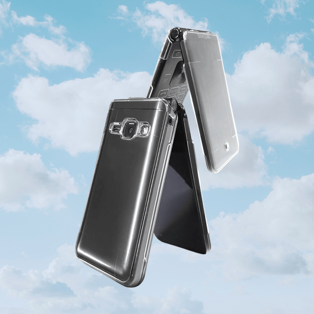 Samsung Folder 2 Clear Case (Fits G160N & G1650) | Y2KPHONES